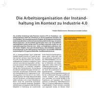 Die Arbeitsorganisation der Instandhaltung im Kontext zu Industrie 4.0